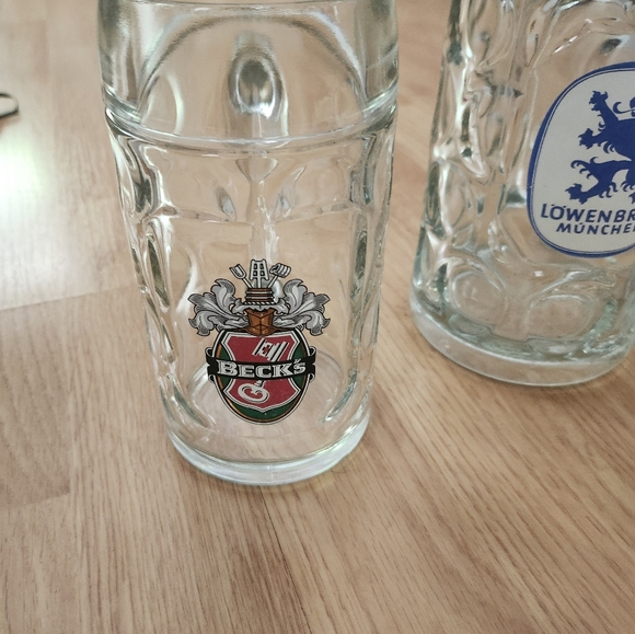 Set of 4 beer steins, Lowenbrau, Becks, Sam Adam's, Pittsburgh Penguins - Picture 5 of 5